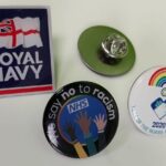 Epoxy domed pin badges
