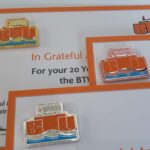 Card mounted Long Service Pin Badges