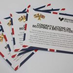 Enamel infilled flag pin badges