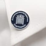 Enamel infilled pin badge
