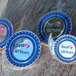Long service pin badges
